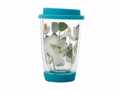 Outlet ๐ Royal Botanic Gardens Victoria Lotus Double Wall Glass Mug 380ML Aqua Gift Boxed ๐
