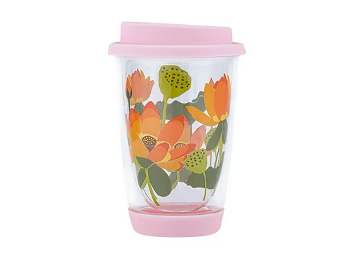 Cheapest βοΈ Royal Botanic Gardens Victoria Lotus Double Wall Glass Mug 380ML Pink Gift Boxed β
