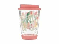 Promo 🔥 Royal Botanic Gardens Victoria Native Blooms Double Wall Glass Mug 380ML Gift Boxed 👏