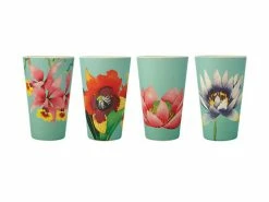 Discount 😉 Balinese Garden Bamboo Tumbler 360ML Set of 4 🥰