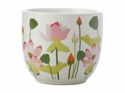 Best Pirce 🎁 Royal Botanic Gardens Victoria Lotus Planter Pot 12cm White 👍
