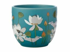 Deals 🎁 Royal Botanic Gardens Victoria Lotus Planter Pot 12cm Aqua 👏
