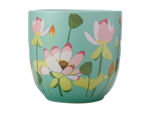 New ๐ Royal Botanic Gardens Victoria Lotus Planter Pot 16cm Mint ๐ฅฐ