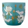 New 👍 Royal Botanic Gardens Victoria Lotus Planter Pot 16cm Aqua 👏