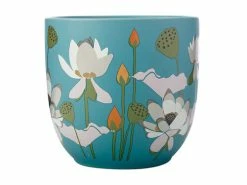 New ๐ Royal Botanic Gardens Victoria Lotus Planter Pot 16cm Aqua ๐