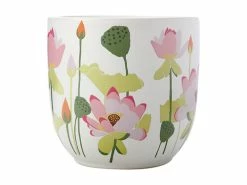 Budget ๐คฉ Royal Botanic Gardens Victoria Lotus Planter Pot 16cm White ๐ฅ