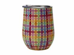 New ⭐ Kasey Rainbow Be Kind Double Wall Insulated Tumbler 350ML Plaid ⭐