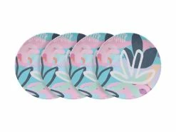 Brand new π Rach Jackson Rock Garden Melamine Plate 20cm Set of 4 π