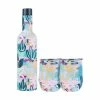 Best deal 💯 Rach Jackson Rock Garden Double Wall Insulated Wine Set 3pc Gift Boxed ⌛