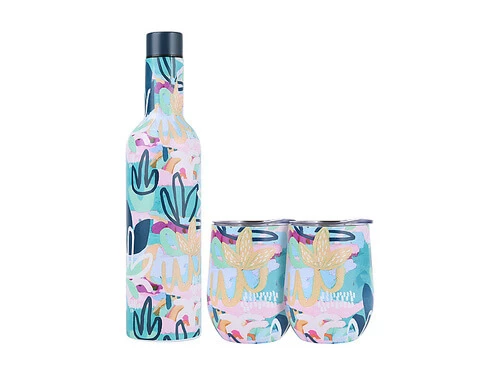 Best deal π― Rach Jackson Rock Garden Double Wall Insulated Wine Set 3pc Gift Boxed β