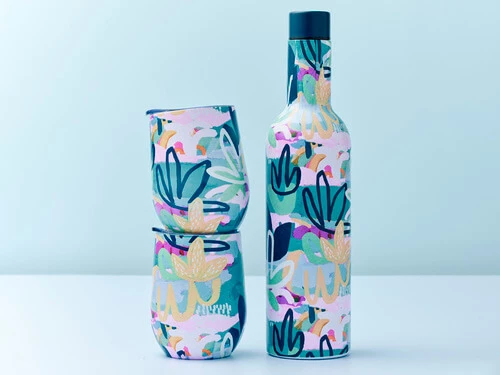 Best deal π― Rach Jackson Rock Garden Double Wall Insulated Wine Set 3pc Gift Boxed β - Image 2